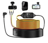 Cable duro con tablero de instrumentos - cable de 3 leyes con pantalla | Tipo C Protección de circuito Cable duro para detector de radar Sistemas de seguridad del vehículo de estacionamiento continuo