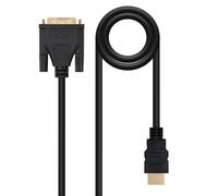 NANOCABLE 10.15.0502 - Cable DVI a HDMI, DVI18+1/M-HDMI A/M, negro, 1.8m