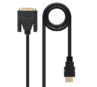 NANOCABLE 10.15.0502 - Cable DVI a HDMI, DVI18+1/M-HDMI A/M, negro, 1.8m