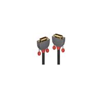 Cable DVI-D de enlace sencillo - LINDY - Anthra Line - 25m - Oro de 24 quilates - Triple blindaje
