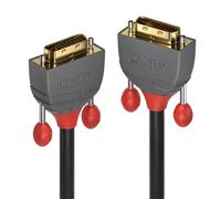Cable DVI-D Lindy 36227 15m Dual Link Oro PVC Alto rendimiento Negro