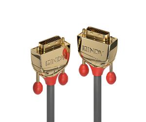 Cable DVI-D - Lindy - 5 m - Doble enlace - Oro de 24 quilates - Triple apantallado