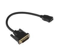 Cable DVI macho a HDMI hembra, puerto de 1080p, adaptador HDMI a DVI para laptop, monitor, escritorio DVI (24+1), adaptador macho a HDMI hembra de 30 cm