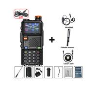 (Cable EJ-TX) Walkie Talkie UV-5RH PRO GPS de seis bandas AM FM inalámbrico, frecuencia de copia de