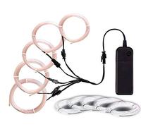 Cable EL, luces de neón portátiles EL alambre 5 en 1 metro, cable electroluminiscente MaxLax para decoración de Halloween, fiesta de Navidad, luz negra, decoración de bricolaje (blanco)