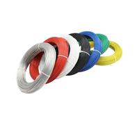 Cable eléctrico 1/2/5M FF46-1 Multi-pronged Wire Copper 0.12 .2 .3 .35 .5 .75 1 High TEMP 200 Electrician Car(Red; 2 meters; 0.3 metersm2)