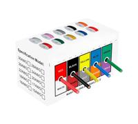 Cable eléctrico 16-30 AWG Stranded Wire Flexible Silicone Hookup Kit 5 Colors 4/5/10/20m Each For DIY/Car(Line; 30 AWG 5x10M)