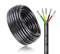 Cable Eléctrico 18 AWG 5x0,75mm² de 30 Metros, Cable Flexible de 5 Hilos de Cobre Estañado para 5V/12V/24V, Resistente a Altas Temperaturas, para LED, Automoción y Electrónica