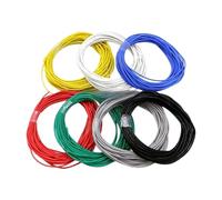 Cable eléctrico 2M Wire Resistant 30 28 26 24 22 20 18 16 14 12 AWG UL3135 Soft Flexible Silicone Copper(Brown; 5m; 20AWG)