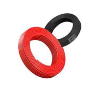 Cable eléctrico 3,3mm² 2×5M, cable flexible rojo negro, cable de cobre estañado libre de oxígeno resistente a alta temperatura 600V para batería de automóvil, lámpara LED, panel solar (12AWG/2-5M).