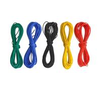 Cable eléctrico 5 Colors Silicone Wire 18 20 22 24 26 28 AWG Stranded Tinned Copper Hook Up Kit 10ft 16ft 33ft Flexible RC LED(Red; 3 meters; 20 AWG)