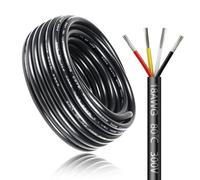 Cable eléctrico 5 metros 18 AWG 4x0,75mm², cable de 4 conductores 5V/12V/24V/220V, cobre estañado, flexible y flexible, baja impedancia, alta resistencia a la temperatura, cable de extensión