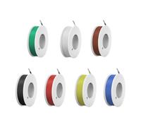 Cable eléctrico 5m 10m 20m Super Soft Silicone 14 16 18 20 22 AWG Copper Wire White Red Black Green Blue Yellow Colorful Line(White; 50M; 16 AWG)