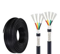 Cable Eléctrico Blindado De 4/5 Conductores, Calibre 18-26, Cable De PVC De 9 M/30 M, Certificado Por UL Para Iluminación Exterior Con Cinta Aislante Eléctrica(100ft,18AWG-4C)