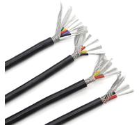 Cable eléctrico, Cable de cobre con aislamiento silicona blanda 2 metros, 0,3,5,75, 1, mm², flexible, 4 y 6 núcleos, for alta temperatura(18awg 0.75mm2,4 Cores)