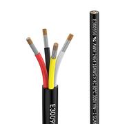 Cable eléctrico de 16 AWG, 4 x 1,3 mm², 10 m, cable de extensión de 4 conductores, UL2464 CC, 5 V/12 V/24 V/300 V, calibre 16, alambre de cobre estañado trenzado de bajo voltaje para lámpara LED