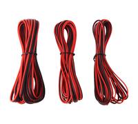 Cable eléctrico de 2 pines, 12 V, 5 m, 22/20/18 AWG, extensión de tira LED para altavoces, audio y conector de batería, 3 unidades