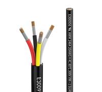 Cable eléctrico de 20 AWG, 4 x 0,5 mm², 10 m, cable de extensión de 4 conductores, UL2464 CC, 5 V/12 V/24 V/300 V, calibre 20, alambre de cobre estañado trenzado de bajo voltaje para lámpara LED