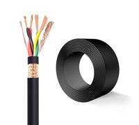 cable eléctrico de PVC, Cable de par trenzado blindado 0,2-2,5 mm², aislamiento PVC 2C/4C for sistemas control(100ft,0.20mm²-2C)