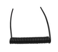 Cable eléctrico espiral de 3 núcleos, 0,5 mm cuadrados, 2,5, 5 y 7,5 metros, cable de resorte negro, cable de alimentación extensible, bobina retráctil.(Line length 7.5 meter 3 core 24AWG)