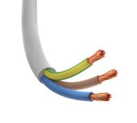 Cable eléctrico redondo tripolar sección 3x1,0mm, color blanco | Manguera eléctrica redonda 3x1.0mm² blanca 3G1.0 tipo H05VV-F (10 metros)