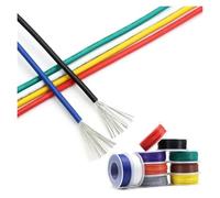 Cable eléctrico UL1007 en rollo, 30/28/26/24/22/20/18/16AWG, bobina de iluminación, 300V, línea de lámpara LED DIY, Cable de cobre estañado de PVC(Blue,1 Roll,30AWG 15m per roll)