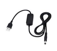 Cable Elevador Compacto de 5 V a 12 V con interfaces DC5521 Cable de alimentación Elevador USB de 5 V a DC5521 de 12 V para Varios Dispositivos electrónicos Alimentación ABS