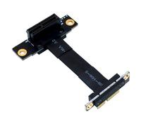 Cable elevador PCIE X1 de doble ángulo recto, cable de extensión PCIe 3.0 X1 a X1, extensor de cinta para tarjeta elevadora PCI1X de 8 Gbps