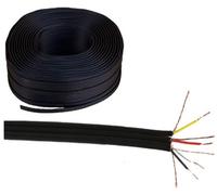 Cable en Bobina Audio y Video Paralelo 4 Conductores + 4 Mallas Negro (100 mts)