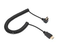 Cable en espiral con blindaje de lámina y trenzado para una conectividad fiable, conectores chapados en oro, transmisión de señal de vídeo de