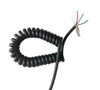 Cable en espiral, Estiramiento de superficie mate 4 núcleos, bobina retráctil alambre telescópico en espiral 1 metro a 15 metros(4 cores 22AWG,Stretch 10 meter)