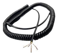 Cable en espiral telescópico, cable retráctil, 24AWG Retractable Spring Cord Pure Copper 4 Core 0.2mm² Multiple Sizes Pack of 2 2.5 Meters and 5 Meters Straight Wire(Stretch 2.5 Meters)