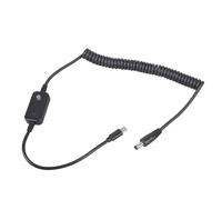 Cable en espiral USB C a DC5 5 X 2 1 Mm Tensiones ajustables 5 V 9 V 12 V 15 V 20 V para cargadores rápidos Negro Tipo C Cable de alimentación