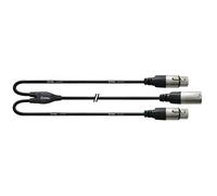 Cable en Y XRL macho / 2 XLR hembra 30 cm