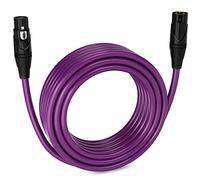 Cable equilibrado LyxPro LCS Premium Series de XLR macho a XLR para micrófonos y dispositivos profesionales -15.2 m - púrpura