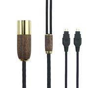 Cable equilibrado XLR de 4 pines 6N OCC cobre plateado compatible con auriculares Sennheiser HD650, HD600, HD580, HD660S, HD58X, HD6XX con carcasa de madera de nogal de 3 m
