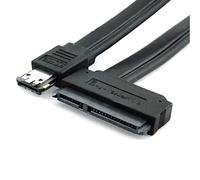 Cable eSATA a SATA 22 Pin con Conector eSAT USB Combo Alimentación Dual 5V 12V 50cm para Disco Duro 2.5 3.5 Pulgadas