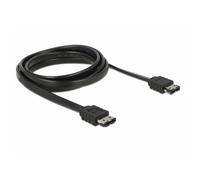 Cable eSATA DeLOCK 2 m SATA II Negro Macho/Macho