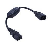 Cable especial de alimentación UPS para UPU, IEC 320 C14 a C13 con interruptor de encendido/apagado 30 cm negro