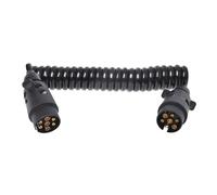 Cable Espiral 3M Con 2x Enchufe 7-polig PVC de Extensión para Tailer Colgante