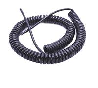 Cable espiral, Cable de alimentación telescópico negro, cable extensible 3,75 metros, 2 núcleos y 12(3core,14AWG 2.0mm)