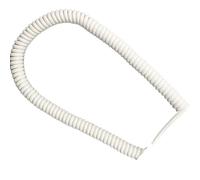 Cable espiral, Cable Elástico Espiral Blanco Frío, Eléctrico de Alta Elasticidad Desgaste, Resorte(Stretch 6 Meters)