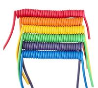 Cable espiral de poliuretano for tirachinas, conector de aire, resorte, diámetro exterior de 6,0 mm, cable de datos en espiral con interfaz metálica elástica for teclado mecánico(2pcs orange)