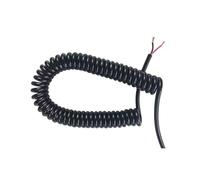 Cable espiral de resorte de 2 núcleos, 2mm², núcleo de cobre puro, resistente al desgaste, resistente al aceite, chaqueta de TPU, Cable retráctil, 1 ud.(Stretch 1.25m)