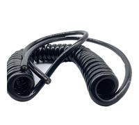 Cable espiral telescópico de alambre, Cable espiral for equipos industriales de 12 núcleos, núcleo cobre puro cuadrado 1 mm(Stretch 3 Meters)