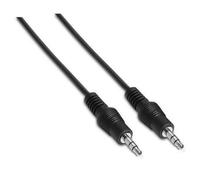 Cable Estéreo Aisens A128-0141/ Jack 3.5 Macho - Jack 3.5 Macho/ Hasta 0.1W/ 30cm/ Negro