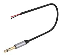 Cable estéreo de 1/4 a cable desnudo a adaptador macho de 6,35 mm de repuesto para mezclador de guitarra estéreo