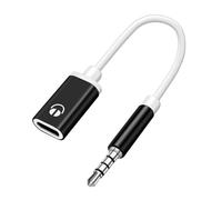 Cable estéreo de coche tipo C a 3,5 mm, adaptador de auriculares de cabeza plana hembra tipo C, convertidor de 3,5 mm macho a tipo C para llamadas, música, audio