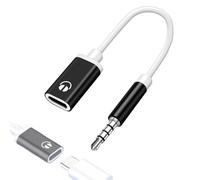 Cable estéreo de coche tipo C a 3,5 mm - Cable de conversión de conector de audio, adaptador de auriculares de cabeza plana | Compatible con conector de auriculares macho a tipo C hembra, escucha de