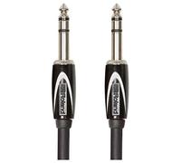 Cable estéreo de interconexión de la serie Black de Roland - TRS de 1/4 de pulgada, 3.m de longitud - RCC-10-TRTR, negro